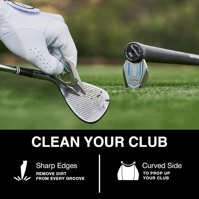 Ghost Golf Divot Tool - 5-in-1 Divot Repair Tool & Ball Marker Alignment Aid - Fix Pitch Marks on The Green - Club Rest & Groove Cleaner - Golf Equipment for Men & Women - Image 4
